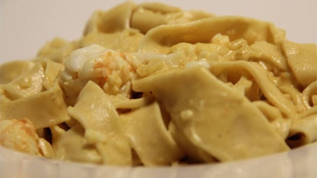 Tagliatelle with Lightly Curried Prawns Tagliatelle with Lightly Curried Prawns