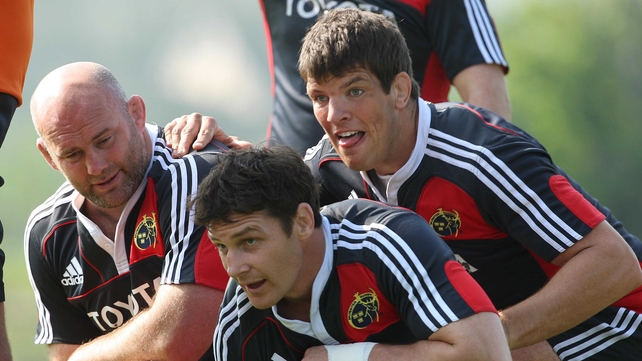 John Hayes, David Wallace and Donncha O'Callaghan - trio will all start on Saturday, with Wallace set to win his 200th cap