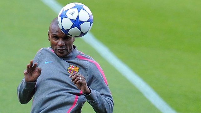 Eric Abidal has returned to training with Barcelona