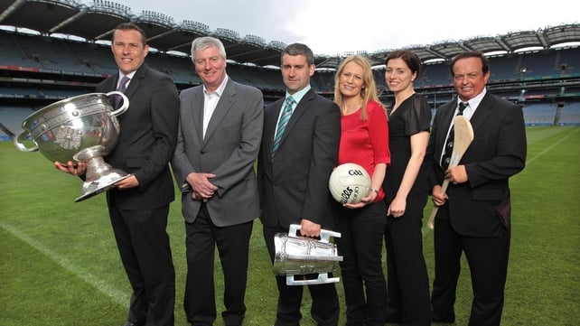 Croke Park - Ciaran Whelan, Michael Lyster, Liam Sheedy, Clare McNamara, Joanne Cantwell and Marty Morrissey at GAA HQ for the launch