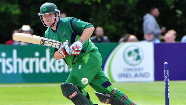 Paul Stirling was due out first for Ireland but rain scuppered the day's play
