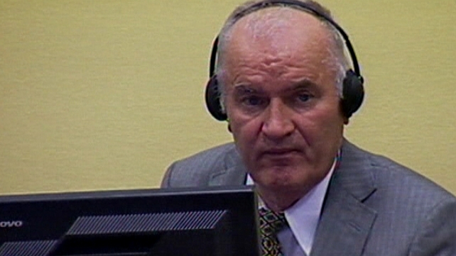 Ratko Mladic is being tried on charges of genocide, crimes against humanity & war crimes Ratko Mladic is being tried on charges of genocide, crimes against humanity & war crimes