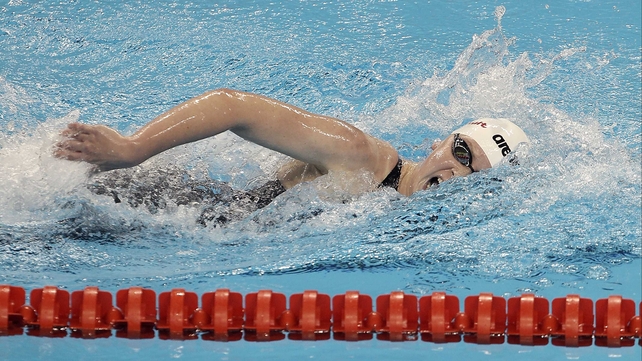 Sycerika McMahon - In 400m freestyle action in Shanghai