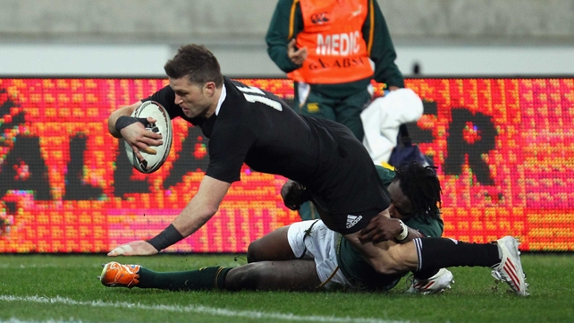 Cory Jane - Scores the second of his two tries against the Springboks