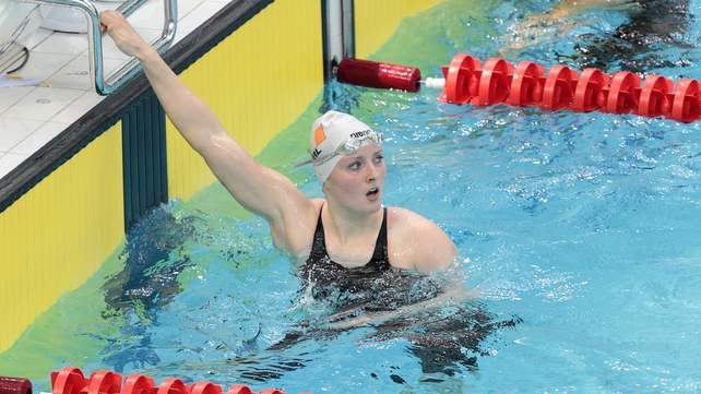 Fiona Doyle set a new Irish record in the 100m backstroke, earning a place in the World Championships in Barcelona in the process