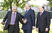 Rugby World Cup Launch (L-R  Brent Pope, Tom McGurk, George Hook)