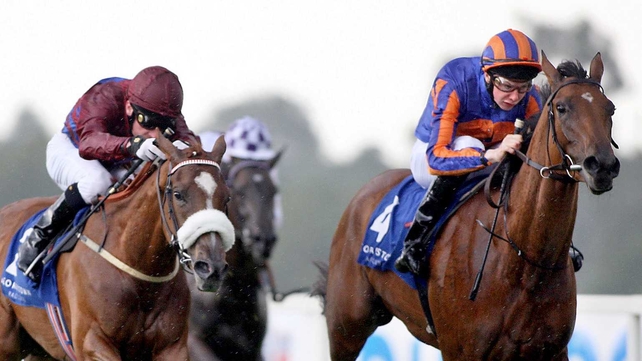 La Collina (l) makes her return in the Gladness Stakes