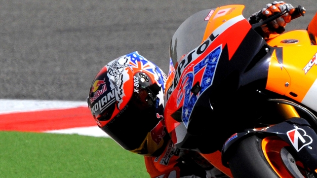 Casey Stoner has pole in San Marino