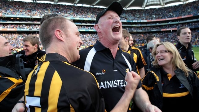 Brian Cody celebrates winning an eighth All-Ireland title