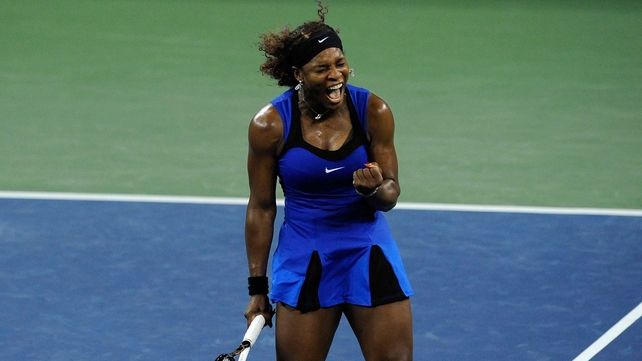 Serena Williams celebrates her win