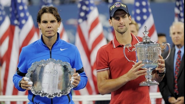 Runner-up Rafa Nadal (l) hailed the achievements of new US Open champion Novak Djokovic as unbelievable after going down in four sets to the Serbian in Monday's final