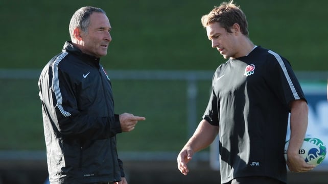 Dave Alred, who has been suspended, and Jonny Wilkinson - at training during the Rugby World Cup