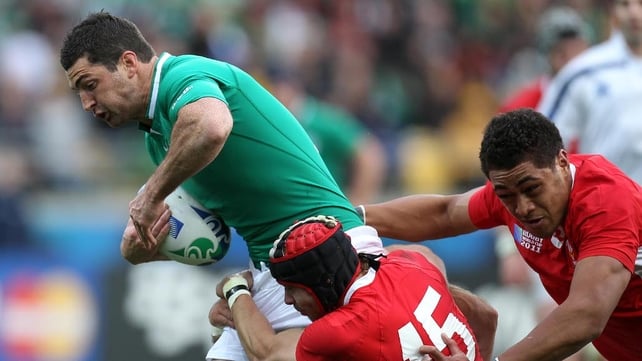 Kearney in action for Ireland against Wales in this year;s RBS 6 Nations