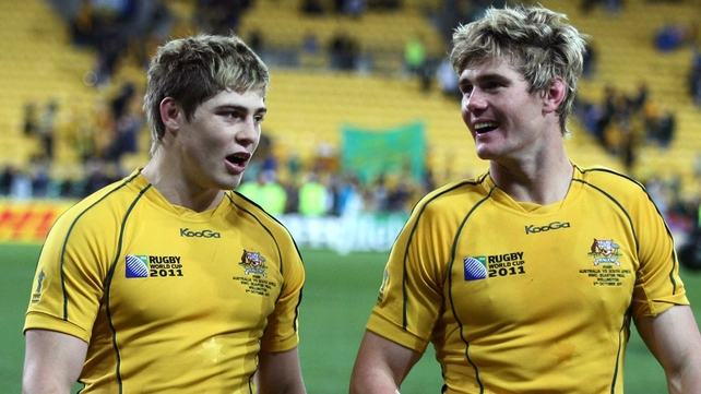 James O'Connor (l) struck the decisive penalty against South Africa