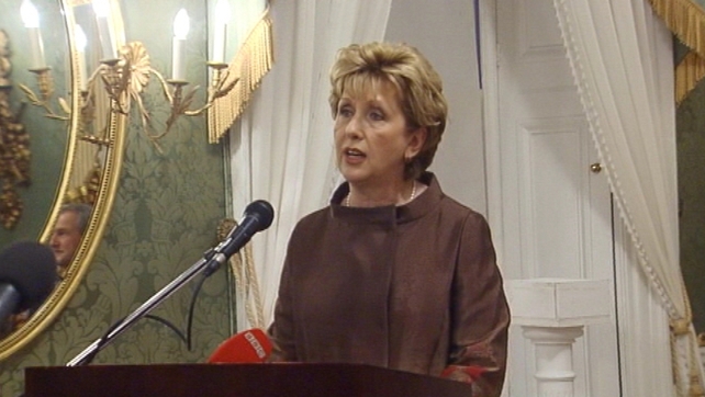 Mrs McAleese referred to her wish 'to build bridges' Mrs McAleese referred to her wish 'to build bridges'