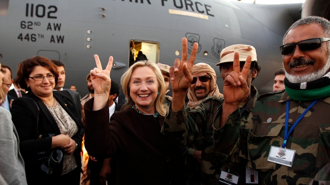 Mrs Clinton is the most senior US official to come to Tripoli since Muammar Gaddafi's rule ended in August Mrs Clinton is the most senior US official to come to Tripoli since Muammar Gaddafi's rule ended in August