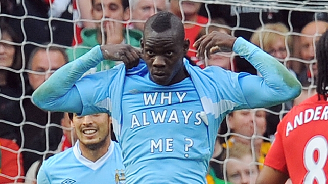 Mario Balotelli's famous 'Why Always Me?' celebration would not be allowed under the new rules