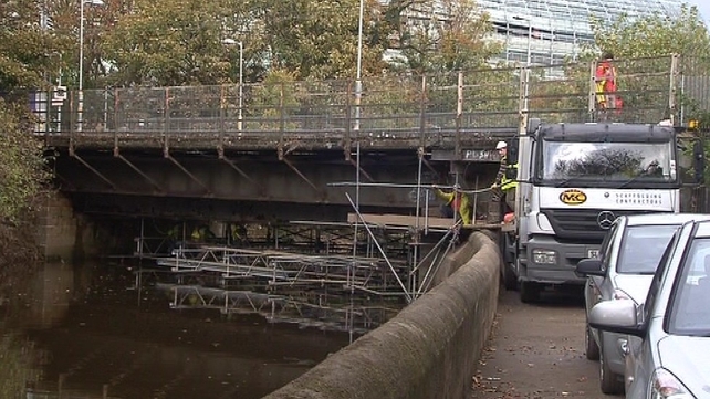 Local residents and their insurance representatives had claimed that scaffolding in the Dodder river had caused an accumulation of debris Local residents and their insurance representatives had claimed that scaffolding in the Dodder river had caused an accumulation of debris