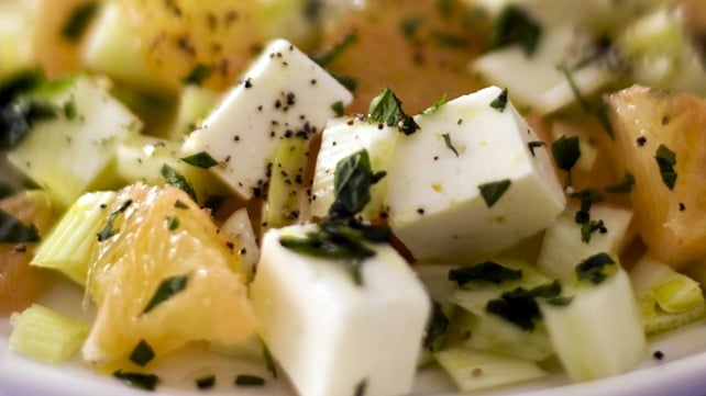 Fennel, pink grapefruit, feta salad Fennel, pink grapefruit, feta salad
