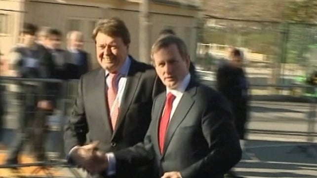 Taoiseach to use reduction in bailout rate as bargaining chip for treaty changes Taoiseach to use reduction in bailout rate as bargaining chip for treaty changes