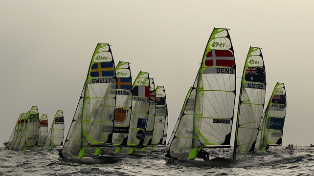 The 49er fleet in Perth