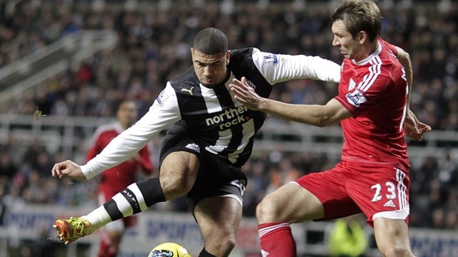 Leon Best was in action for the Magpies against WBA