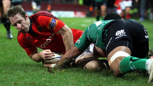 Tomás O'Leary touches down for Munster