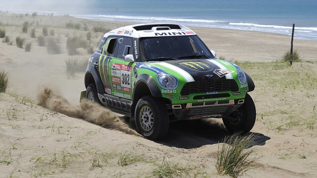 Stephane Peterhansel finished third to maintain his overall lead in this year's event, which is taking place in Argentina, Chile and Peru