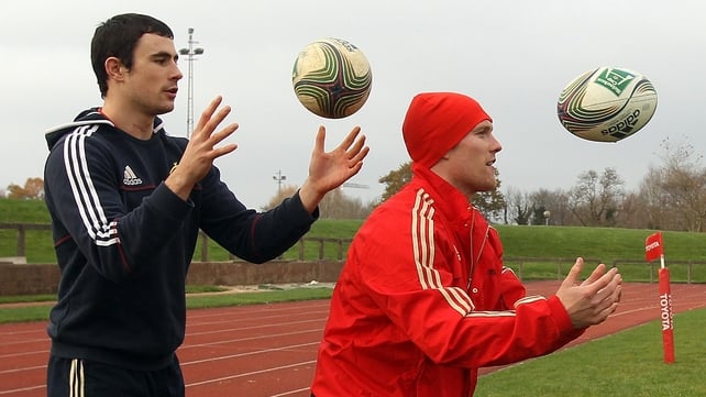 Felix Jones (left) has been added to Munster's Heineken Cup squad