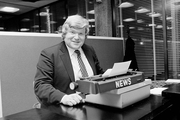Derek Davis pictured at RTÉ in 1981