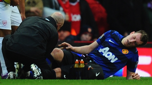 Man United's Phil Jones has been plagued by injury for the majority of 2012