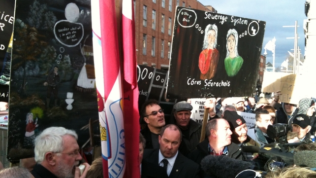 Protest outside Leinster House Protest outside Leinster House