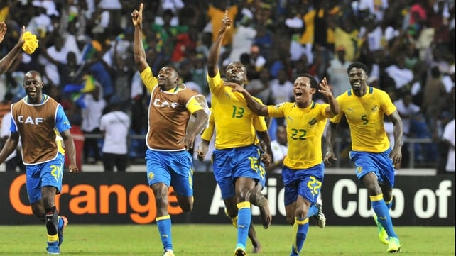 Gabon secured a quarter-final spot in the Africa Cup of Nations courtesy of a last-minute Bruno Zita Mbanangoye free-kick
