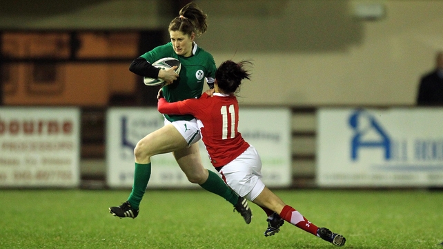 Alison Miller's try gave Ireland the lead ahead of the match being abandoned