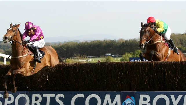 Former Champion Chaser Big Zeb (left), seen here leading another former champion, Sizing Europe, could run at Cork next weekend