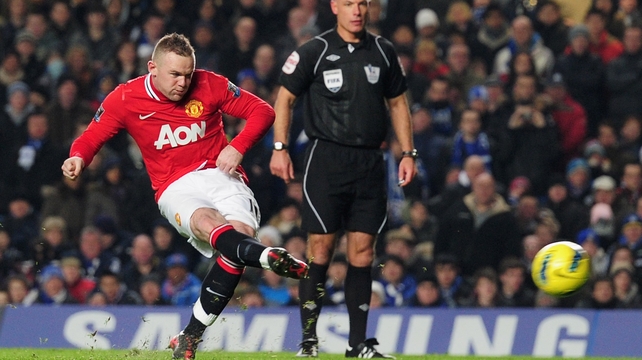 Wayne Rooney hit a brace of penalties at Stamford Bridge as United snatched a point, coming from three goals down