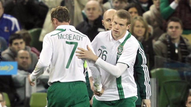 McClean received a tremendous reception from the Aviva crowd as he made his international debut for the Republic
