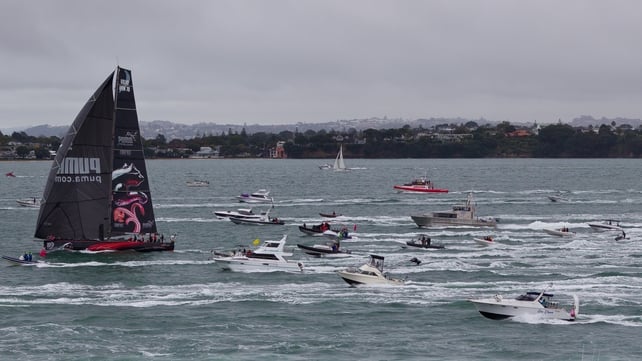 The Puma boat sails into Auckland