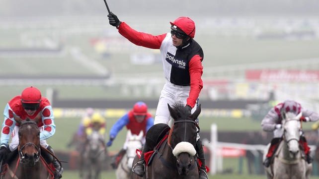 Big Buck' and Ruby Walsh celebrate another Cheltenham Festival success last March