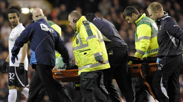 Fabrice Muamba was carried from the pitch at White Hart Lane