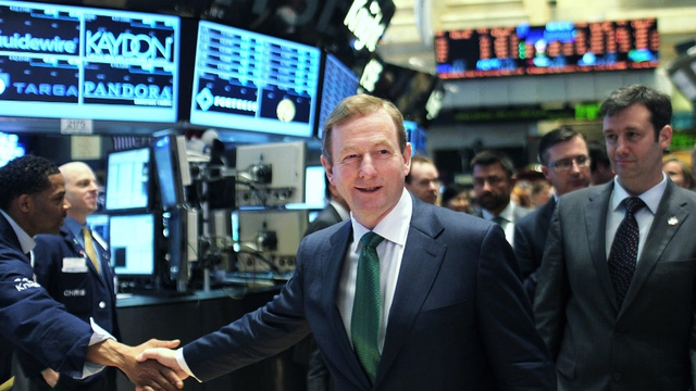 Enda Kenny was in New York's Wall Street yesterday 