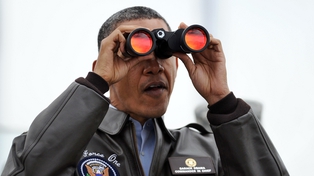 Presidente Obama recebe um olhar primeira-mão em uma das fronteiras mais fortemente fortificada do mundo