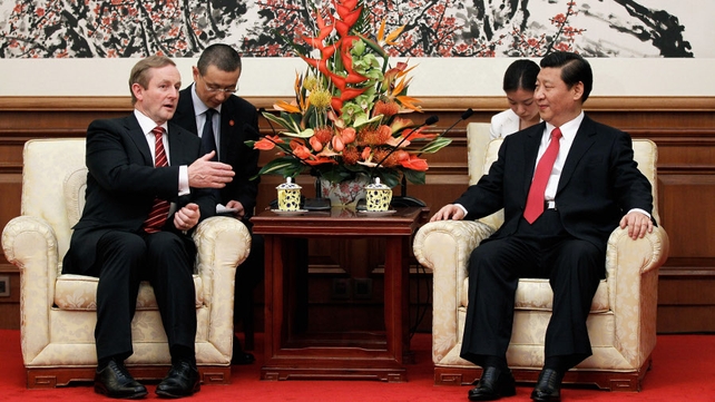 Enda Kenny meets Xi Jinping during his four-day trade mission to China Enda Kenny meets Xi Jinping during his four-day trade mission to China