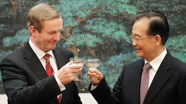 Enda Kenny and Wen Jiabao during the signing ceremony at the Great Hall of the People Enda Kenny and Wen Jiabao during the signing ceremony at the Great Hall of the People