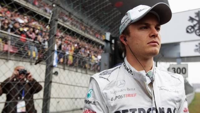 Nico Rosberg as he prepared to drive in the Chinese Grand Prix