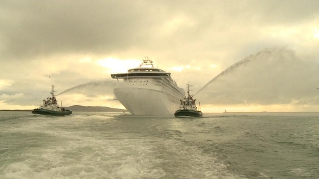 The Grand Princess is the length of three football pitches and 17 decks high The Grand Princess is the length of three football pitches and 17 decks high