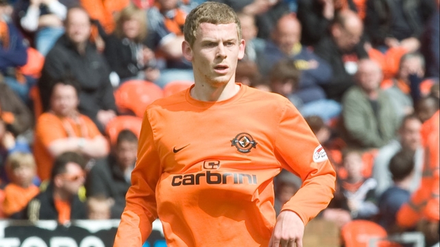 Scott Robertson's first-half header inflicted defeat on Clydesdale Bank Premier League champions Celtic