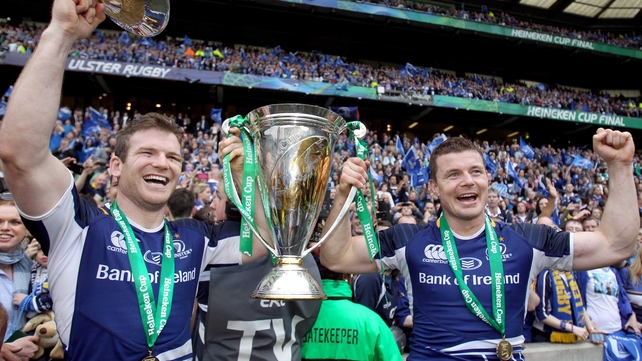 Gordon D'Arcy and Brian O'Driscoll resume their partnership in Llanelli