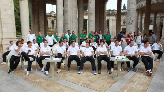 The Republic of Ireland squad was given a civic reception in Montecatini