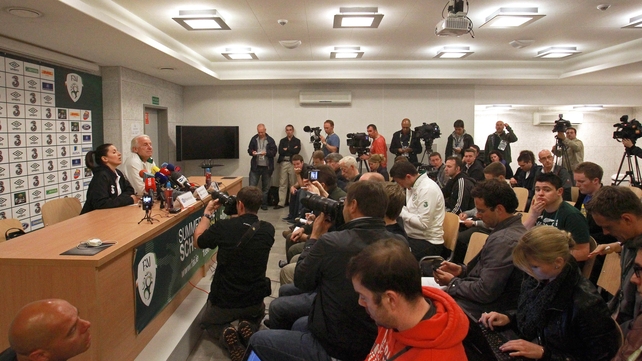 Trapattoni fielded questions from international media as well as Irish journalists as focus on the veteran Italian increased